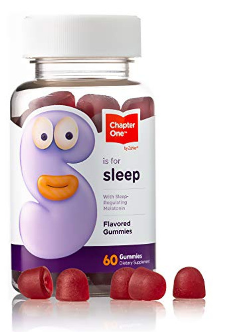 Chapter One Melatonin Gummies Sleep Aid Gummy Supplement Certified Kosher -60 Flavored Gummies-