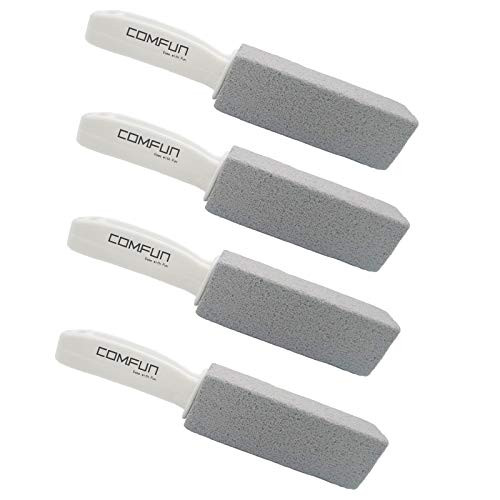 Comfun Toilet Bowl Pumice Cleaning Stone with Handle Stains and Hard Water Ring Remover Rust Grill Griddle Cleaner for Kitchen/Bath/Pool/Spa/Household Cleaning 4 Pack Comfun Toilet Bowl Pumice Cleaning Stone with Handle Stains and Hard Water Ring Remover Rust Grill Griddle Cleaner for Kitchen/Bath/Pool/Spa/Household Cleaning 4 Pack