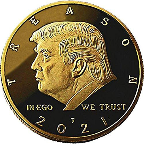 Not My President - Donald Trump Treason  and  Impeachment 24kt Gold Plated Coin Says it All - Perfect Anti Trump Novelty for The Trump Hater in Your Life - -Stand  and  Case-