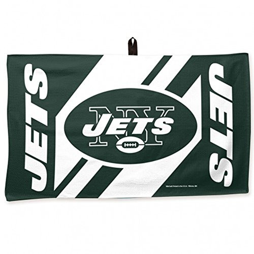WinCraft NFL New York Jets Waffle Towel 14 x 24 Black
