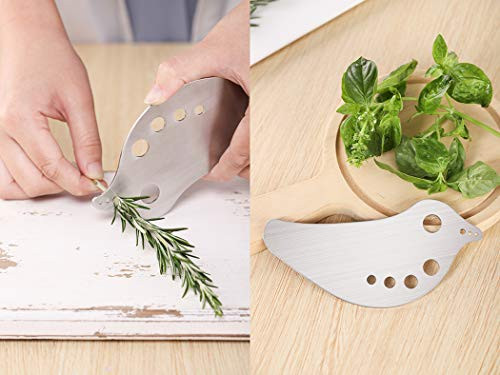 Stainless Steel Leaf Herb Stripper - bird shape design - LooseLeaf Kale Chard Collard Greens Kale Razor and Kitchen
