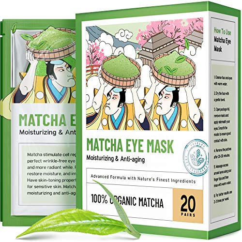 Under Eye Mask  Under Eye Bags Treatment Moisturizes With Green Tea Anti-Aging Effect Eye Mask for Puffy Eyes Matcha Extract Under Eye Gel Pads For Dark Circles Reducing Under Eye Mask  Under Eye Bags Treatment Moisturizes With Green Tea Anti-Aging Effect Eye Mask for Puffy Eyes Matcha Extract Under Eye Gel Pads For Dark Circles Reducing