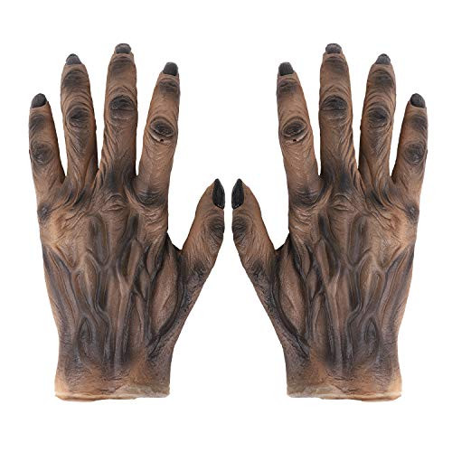Werewolf Gloves Halloween Costume Wolf Gloves Party Cosplay Horror Gloves Dress up Role Play Devil Witch Finger Gloves Wolf Claws Paw Cat Gloves Halloween Props Mittens Green