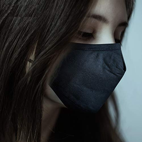 Reusable Face Mask Breathable Face Masks Face Mask to Cover Face and Washable Cloth Face Mask Washable with Filters Face Mask Reusable Mask. Adjustable Face Mask -8 Pack Black-