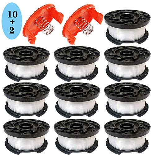 30ft 0.065 inch Line String Trimmer Autofeed Replacement Spool for Black and Decker AF-100-3ZP AF-100 AF-100-2 Weed Eater String Trimmers Replacement Spools -10 Replacement Spool2 Spool Cap2 Spring-