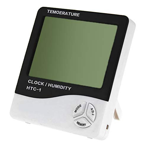 Prettyia Digital LCD Display Table Clock Thermometer Hygrometer Calendar Refrigerator