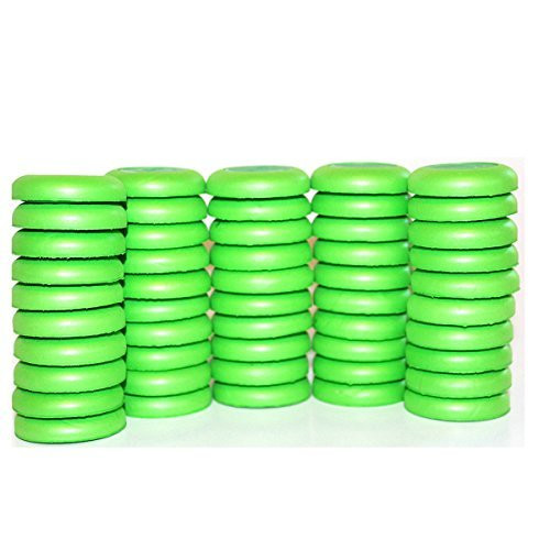 Echony Green Disc Refill Set of 50 for Nerf Vortex Ammo Refills Blaster Praxis Nitron Vigilon Proton Refill in Bulk Soft Disc Bullet Refill Blaster Darts