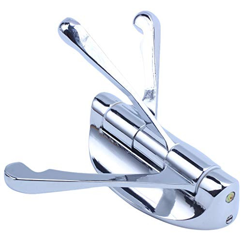 SLING Swivel Hook Heavy Duty Folding Swing Arm Triple Coat Hook with Multi Three Foldable Arms Towel/Clothes Hanger for Bathroom Kitchen Garage Wall Mount Polished Chrome