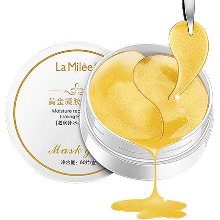 LAMILEE Gold Aquagel Collagen Eye Mask Ageless Sleep Mask Eye Patches Dark Circles Face Care Mask To Face Skin Care Whitening