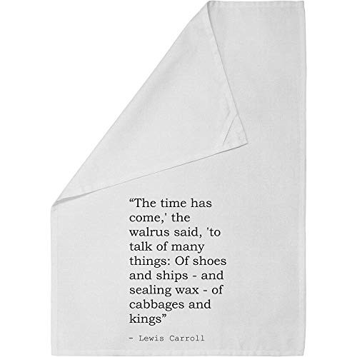 Azeeda Quote by Lewis Carroll Cotton Tea Towel / Dish Cloth -TW00003378-