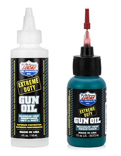 Lucas Extreme Duty Refill 4oz Gun Oil 10877  and  1oz Needle Oiler 10875