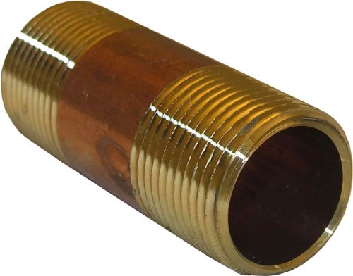 LASCO 17-9487 3/4-Inch by 2-1/2-Inch Red Brass Pipe Nipple