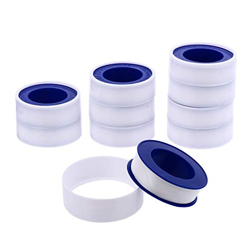 ULTECHNOVO 30pcs PTFE Pipe Slealant Tape Thread Seal Tape for Plumbers Gas Line Leak Water Pipe Tape Roll Plumbing Teflon Tape 12mmx0.075mmx10m