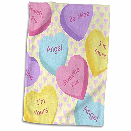 3D Rose Love Hearts Candy Valentine Design Hand Towel 15 inch x 22 inch Multicolor 3D Rose Love Hearts Candy Valentine Design Hand Towel 15 inch x 22 inch Multicolor