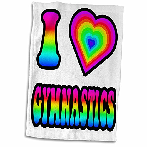 3D Rose Groovy Hippie Rainbow I Heart Love Gymnastics Hand Towel 15 inch x 22 inch 3D Rose Groovy Hippie Rainbow I Heart Love Gymnastics Hand Towel 15 inch x 22 inch