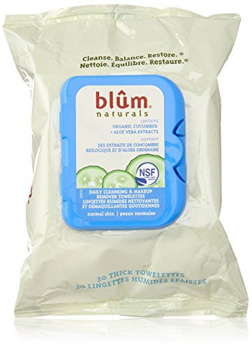 Blum Naturals Daily Normal Skin Towelettes Cucumber 30 Count
