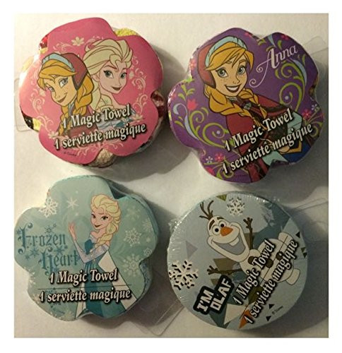 Disney Frozen Magic Towels -1- Anna Towel -1- Anna  and  Elsa Towel -1- Elsa Towel -1- Olaf Towel Bundle Set