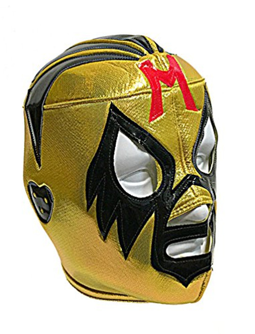MIL MASCARAS Adult Lucha Libre Wrestling Mask -pro-fit- Costume Wear - Yellow MIL MASCARAS Adult Lucha Libre Wrestling Mask -pro-fit- Costume Wear - Yellow