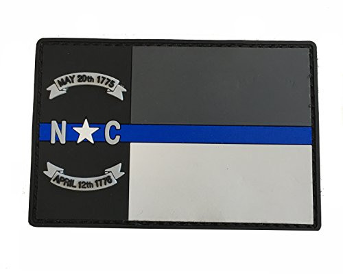 Stevens Tactical Shop Subdued Thin Blue Line North Carolina State Flag PVC Patch