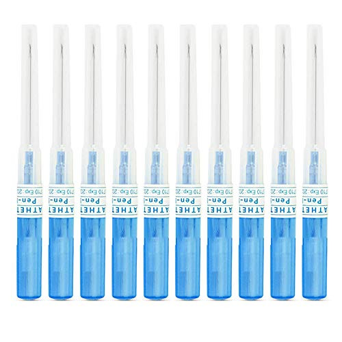 Ear Nose Piercing Needles CINRA 10pcs 22G Gauge Ear Nose Piercing Needles IV Catheter Needles Kit Piercing for Piercing Start Kits Body Piercing Tattoo Tools -22G-