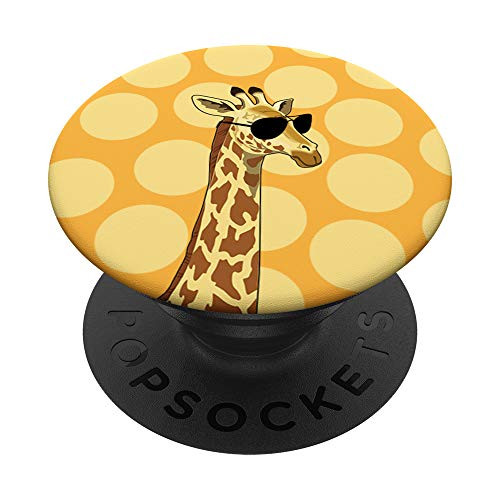 Cool Giraffe With Sunglasses On Yellow Background With Dots PopSockets PopGrip Swappable Grip for Phones and Tablets Cool Giraffe With Sunglasses On Yellow Background With Dots PopSockets PopGrip Swappable Grip for Phones and Tablets