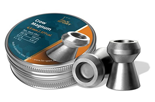 Haendler and Natermann H and N Crow Magnum Hollowpoint Airgun Pellets .177 Caliber / 9.26 Grains -500 Count- Haendler and Natermann H and N Crow Magnum Hollowpoint Airgun Pellets .177 Caliber / 9.26 Grains -500 Count-