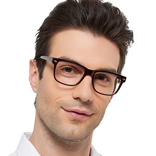 MARE AZZURO Big Frame Reading Glasses Men Square Readers 0 1.00 1.50 2.00 2.50 3.00 3.50 -Brown 150-