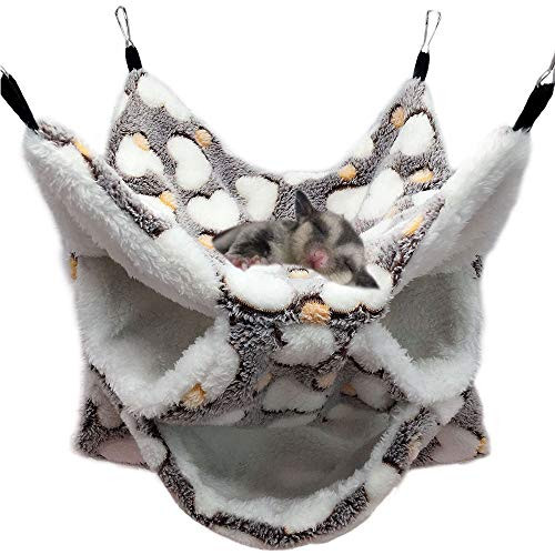 Oncpcare Small Pet Cage Hammock Triple-Layer Sugar Glider Hammock Hamster Cage Accessories Bedding Cozy Small Animals Bed for Chinchilla Parrot Sugar Glider Ferrets Rat Hamster Rat Playing Sleeping Oncpcare Small Pet Cage Hammock Triple-Layer Sugar Glider Hammock Hamster Cage Accessories Bedding Cozy Small Animals Bed for Chinchilla Parrot Sugar Glider Ferrets Rat Hamster Rat Playing Sleeping