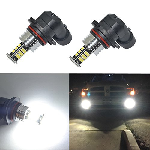 Alla Lighting Super Bright H10 9145 LED Fog Lights Bulbs 2000 Lumens 3020 30-SMD 12V 9140 9045 9040 PY20D Wedge Replacement for CarsTrucks 6000K Xenon White