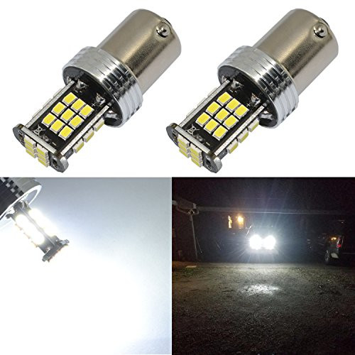 Alla Lighting Super Bright BAY15D 1157 LED Lights Bulbs 2000 Lumens 12V LED 7528 3496 1157 Bulb 3020 30-SMD 6000K White 7528 1157 LED Bulbs Cars Trucks Signal Reverse Brake Stop Tail Light
