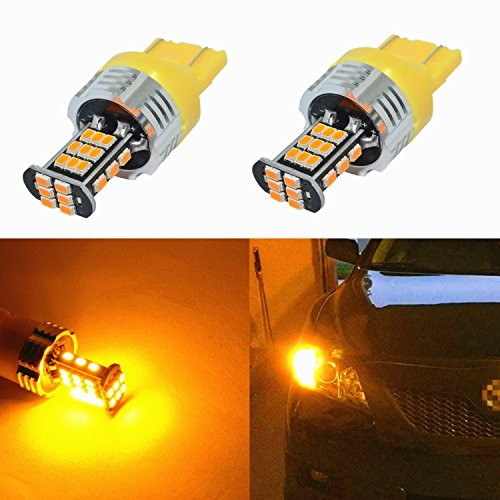 Alla Lighting Super Bright 7440 7443 LED Turn Signal Light Bulbs 2000 Lumens 7440 7442 7444 7443 LED Bulb 3020 30-SMD 7440 7443 LED Lights Bulbs Amber Yellow Blinker Lights Replacement for Cars Trucks