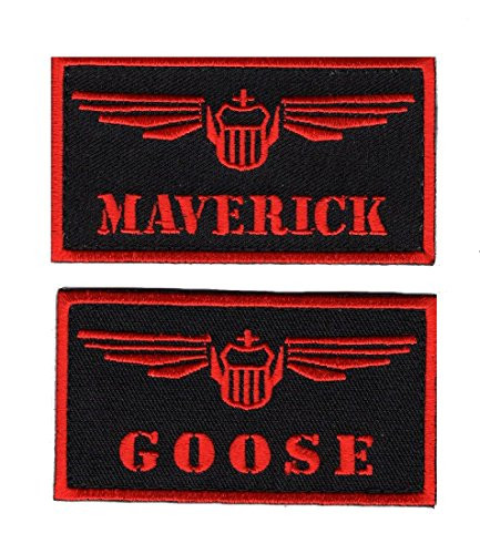 Top Gun Movie Goose-Maverick Bundle 2pcs Hook Patch by Miltacusa
