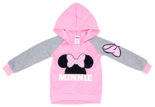 Disney Little Girls Minnie Mouse Hoodie Sweatshirt -6X Pink/Grey- Disney Little Girls Minnie Mouse Hoodie Sweatshirt -6X Pink/Grey-