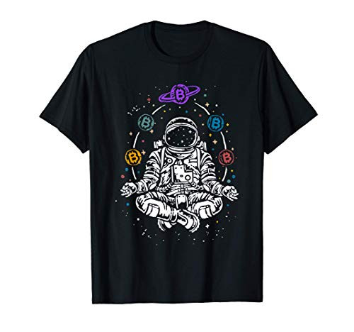 Astronaut Bitcoin Space BTC Cryptocurrency Blockchain Gift T-Shirt