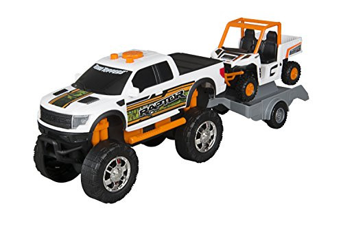 Toy State Road Rippers Light and Sound Trucks and Trailers: Ford F-150 Raptor SVT with ATV - Styles and Colors may Vary