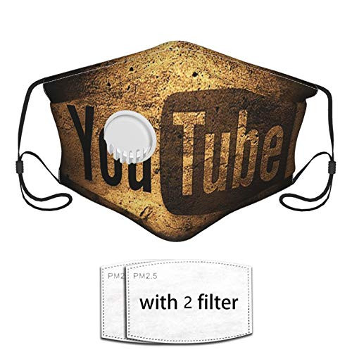 Ancient YouTube Logo Dust Face Mask Cover Adjustable Mouth Cover Filters Scarf Towel Reusable Washable