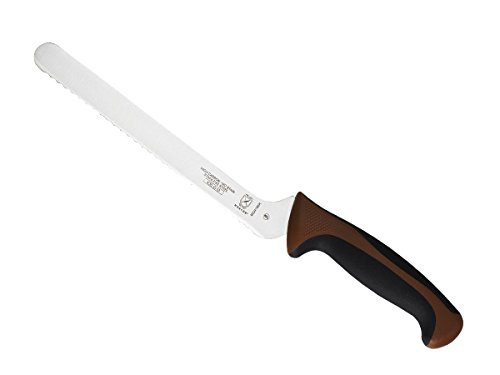 Mercer Culinary Millennia 8-Inch Offset Wavy Edge Bread Knife Brown