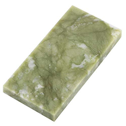 Sharpener Stone Whetstone 4 x 2 x 0.4 Polishing Two Grinding Side Natural Grinding for Kitchen Scissors Knives-10000 Green Jade-
