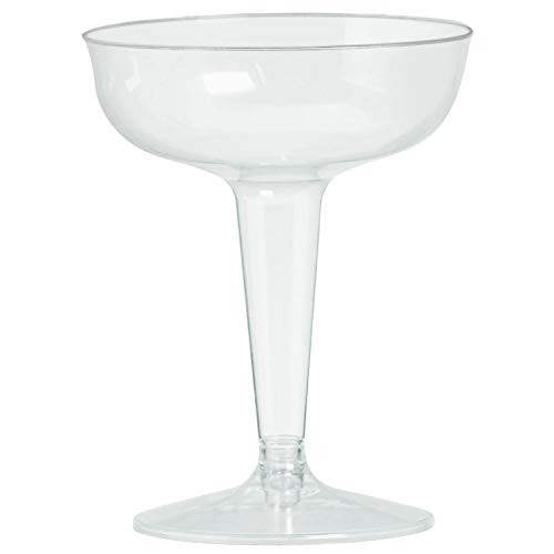 Amscan Plastic champagne glasses 4 oz Clear