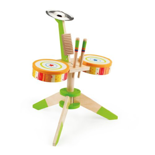 Award Winning Hape Rock and Rhythm Kid's Musical Instruments Wooden Drum Set Award Winning Hape Rock and Rhythm Kid's Musical Instruments Wooden Drum Set