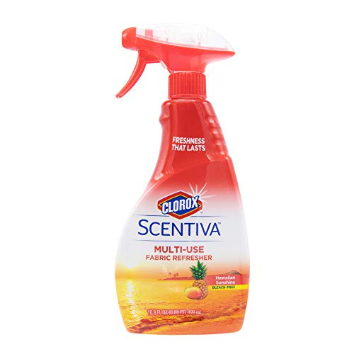 Clorox Scentiva Multi-Use Fabric Refresher Spray - Fabric Freshener for Closets Upholstery Curtains and Carpets - Hawaiian Sunshine Scent - 16.9 Ounces