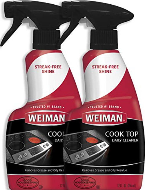 Weiman Ceramic and Glass Cooktop Cleaner - 12 Ounce 2 Pack - Daily Use Professional Home Kitchen Cooktop Cleaner and Polish for Induct Weiman Ceramic and Glass Cooktop Cleaner - 12 Ounce 2 Pack - Daily Use Professional Home Kitchen Cooktop Cleaner and Polish for Induct