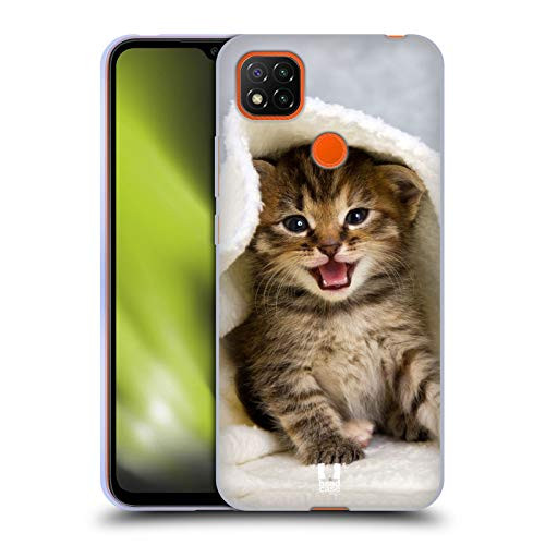 Head Case Designs Kitten in Warm Towel Cats Soft Gel Case Compatible with Xiaomi Redmi 9C