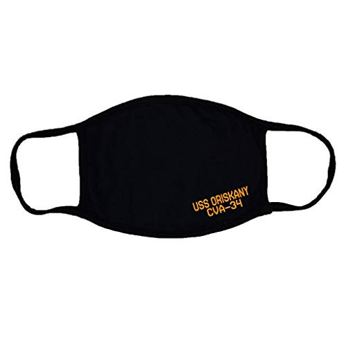 US Navy USS Oriskany CVA-34 Adult Black Face Mask 100 percent Cotton/Washable Reusable/Essex Class Aircraft Carrier