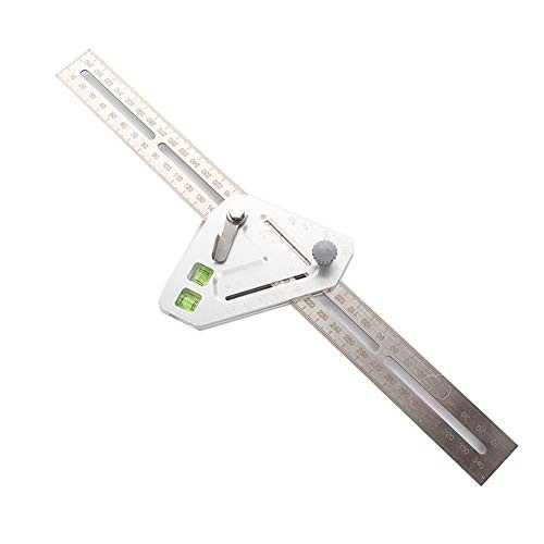 MeiBoAll Angle Ruler Woodworking Triangle Ruler High Precision Adjustable Carpentry T Ruler Measure Square Rulerï¼Aluminum Alloyï¼