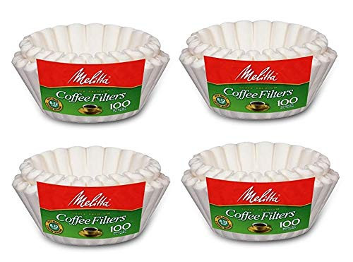 Melitta 629552 8 To 12 Cup White Basket Coffee Filters 4 Pack -Total 400 Count-