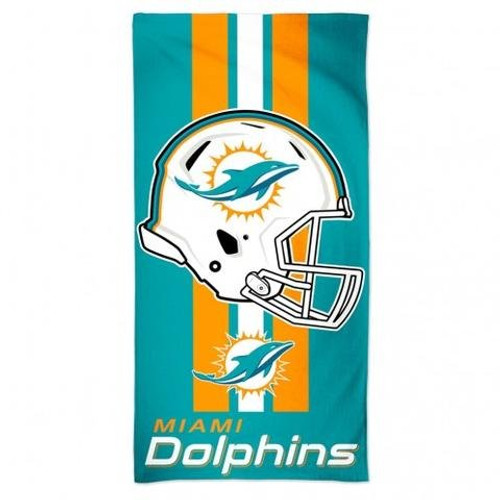 McArthur Miami Dolphins Fiber Beach Towel Helmet 30 inch x 60 inch