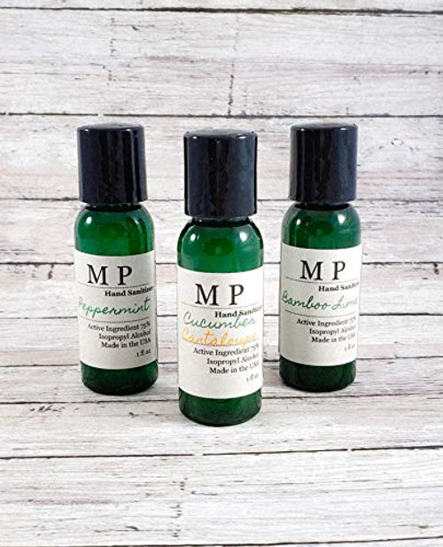 Scented Hand Sanitizer Gel 75 percent Isopropyl Alcohol Peppermint Cucumber Cantaloupe Bamboo Lime Made with alcohol Vitamin E Aloe vera Green plastic bottles click top 3 pack travel size Scented Hand Sanitizer Gel 75 percent Isopropyl Alcohol Peppermint Cucumber Cantaloupe Bamboo Lime Made with alcohol Vitamin E Aloe vera Green plastic bottles click top 3 pack travel size