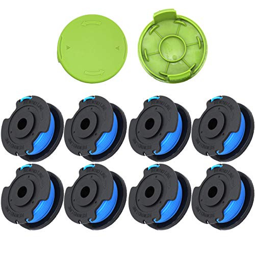 Trimmer Replacement Spool 29092 Compatible with Greenworks Weed Eater String 24V and 40V Cordless Edger Spool Refills Parts 0.065 inch greenworks trimmer string replacement Line -8 Packs Plus 2 Cap-