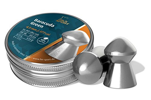 Haendler  and  Natermann H and N Baracuda Green Lead-Free Domed Airgun Pellets .177-Caliber / 6.48 Grains -300 Count-